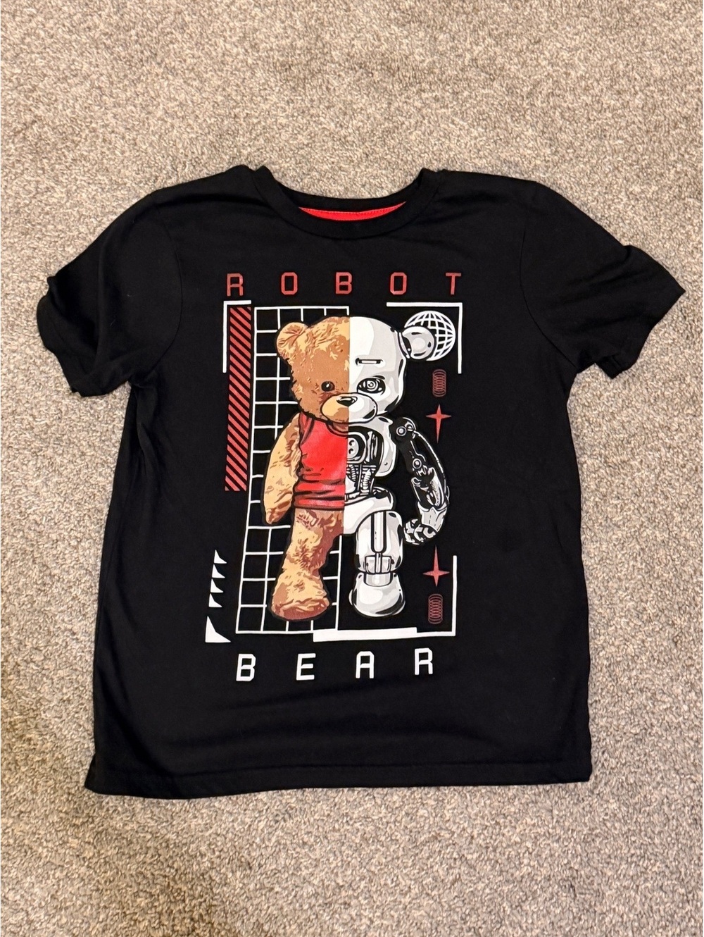 Highland Original Boys Robot Bear Graphic T-Shirt – Size 10/12